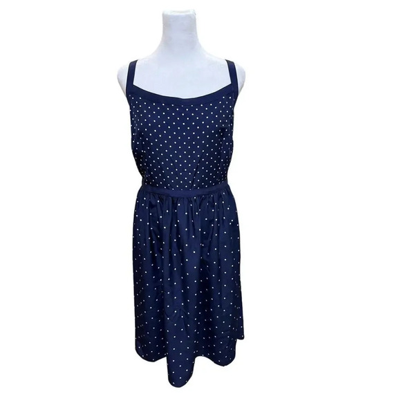 Tommy Hilfiger Polka Dot Fit and Flare Dress Size 14 Adjustable Straps America - Picture 1 of 4